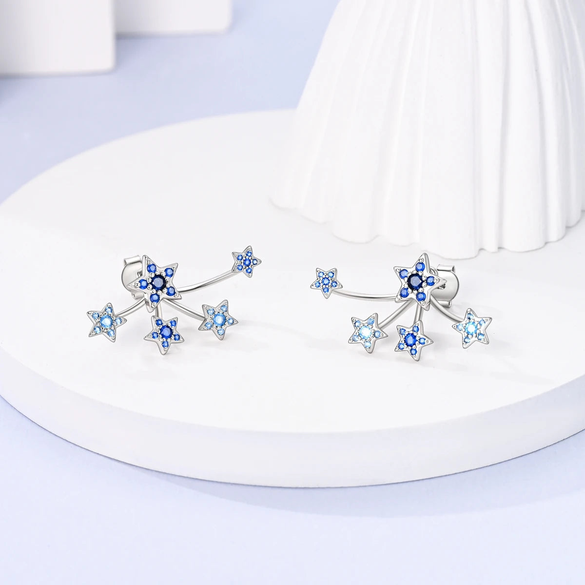 925 Sterling Silver Fashion Starry Series Stud Earring Zircon For Women Exquisite Daily Wear Jewelry Accessories Birthday Gifts