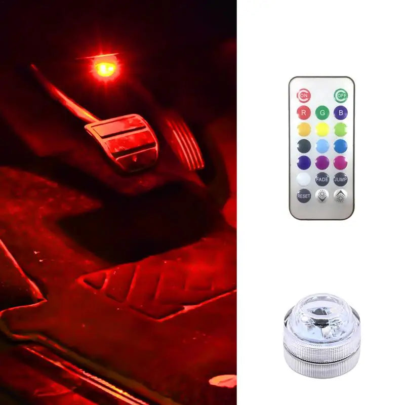 Led Under Car Light Kit Music Sync Color Change Led Car Footlights Remote Control Automotive Lights For Car Interior & Exterior