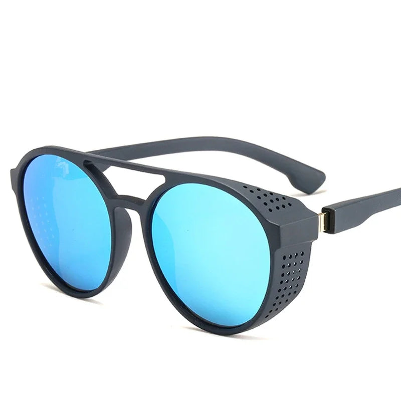 Fashion Round punk Sunglasses Women/Men Vintage Round Sun Glasses High Quality Brand Designer Sunglass UV400