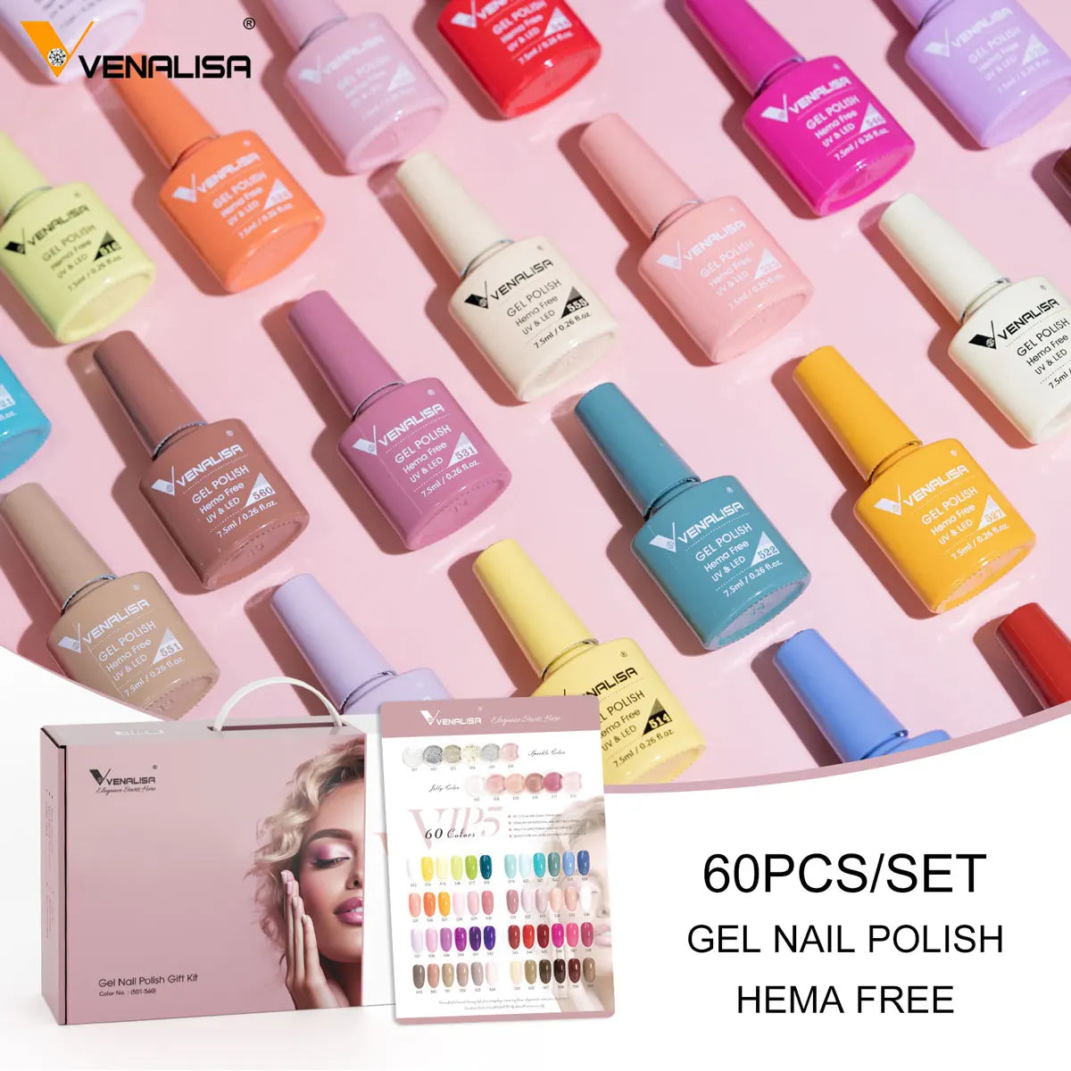 Kit Nail Gel Polish HEMA FREE Glitter Great Coverage Semi Permanent Nude Pink Jelly Color Gel Varnish Nail Set