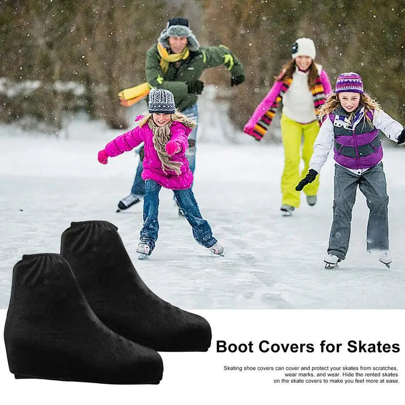 Figure Skate Boot Covers | Flannel Skate Boot Covers for Roller Skating Wear | Ice Skate Boot Covers Protect and Be Performance