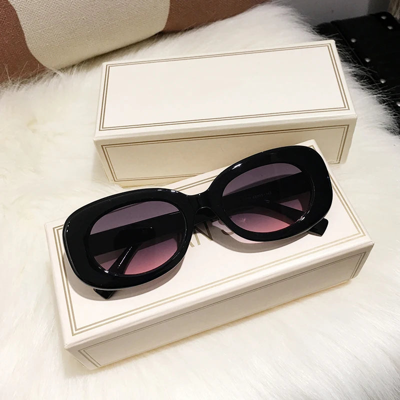 Luxury Sunglasses for Women Men Retro Vintage Sun Glasses Lovely Red Frame Trend Oval Shades Eyeglasses UV400