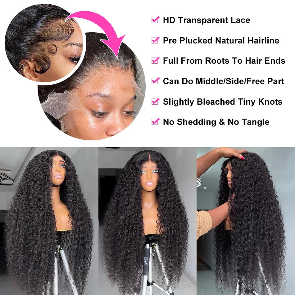 30 34 Inch Loose Deep Wave Frontal Wigs For Women Curly Human Hair Brazilian 13x4 13x6 Wet And Wavy Water Wave Lace Wig MYLOCKME