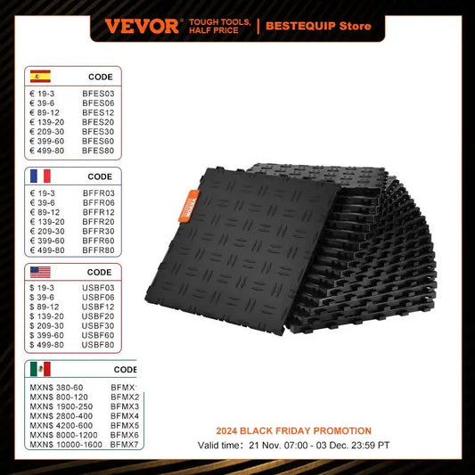 VEVOR Garage Tiles Interlocking 12in 25/50Pcs Garage Floor Covering Tiles Non-Slip Double-Sided Texture for Garages Repair Shops