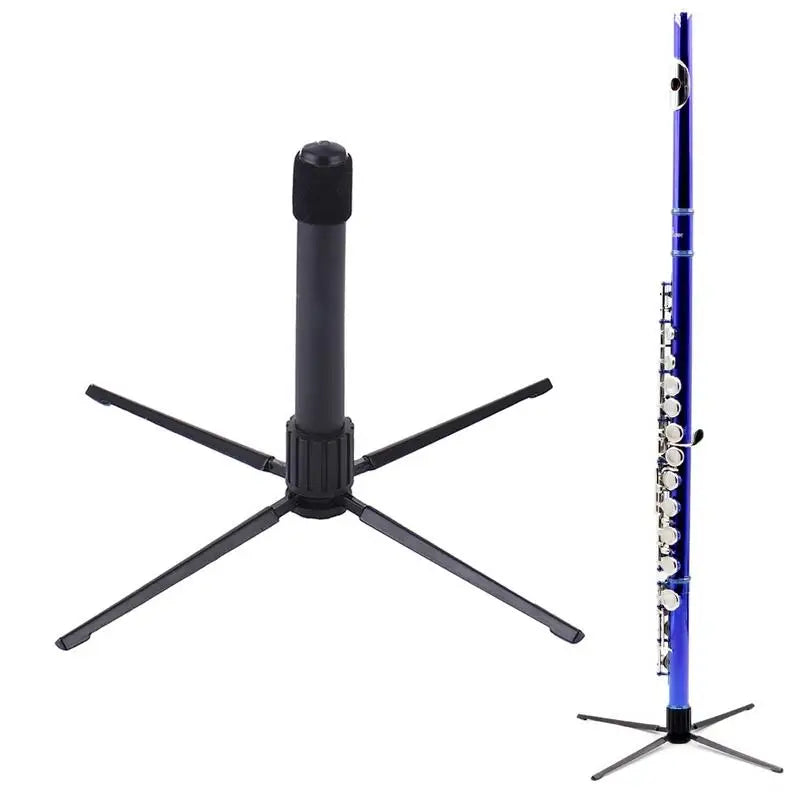 Flute Clarinet Stand Foldable Tripod Holder Stand With Metal Leg Base Foldable For Flute Clarinet Support For Musical Instrument