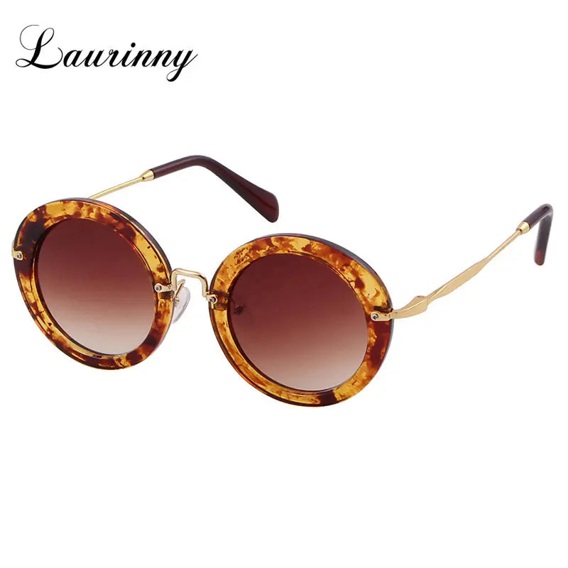 New Retro Round Glasses for Luxury Designer Gradient Lens Fashion Sunglasses HD Lens UV400 Protection