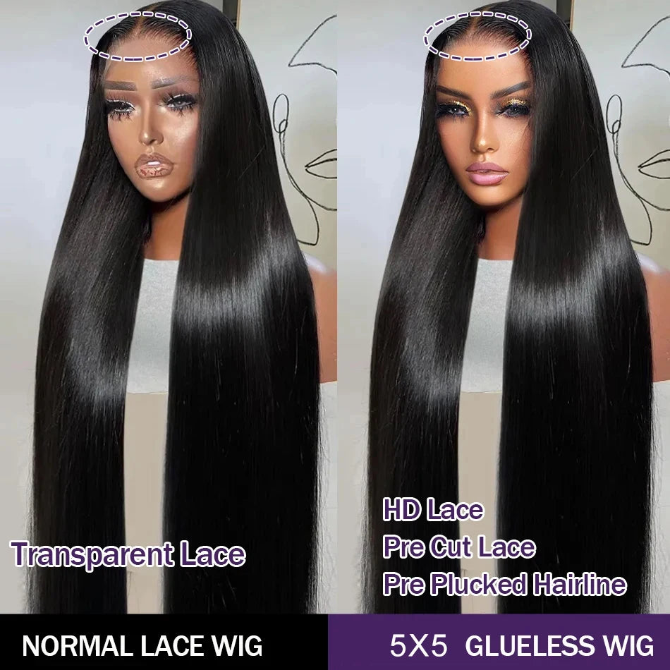 Wear Easy Go Straight Lace Wig 13x4 13x6 360 Lace Front Wigs 6x4 7x5 Pre-Cut Lace Wig Human Hair Ready To Wear Lace Closure Wig