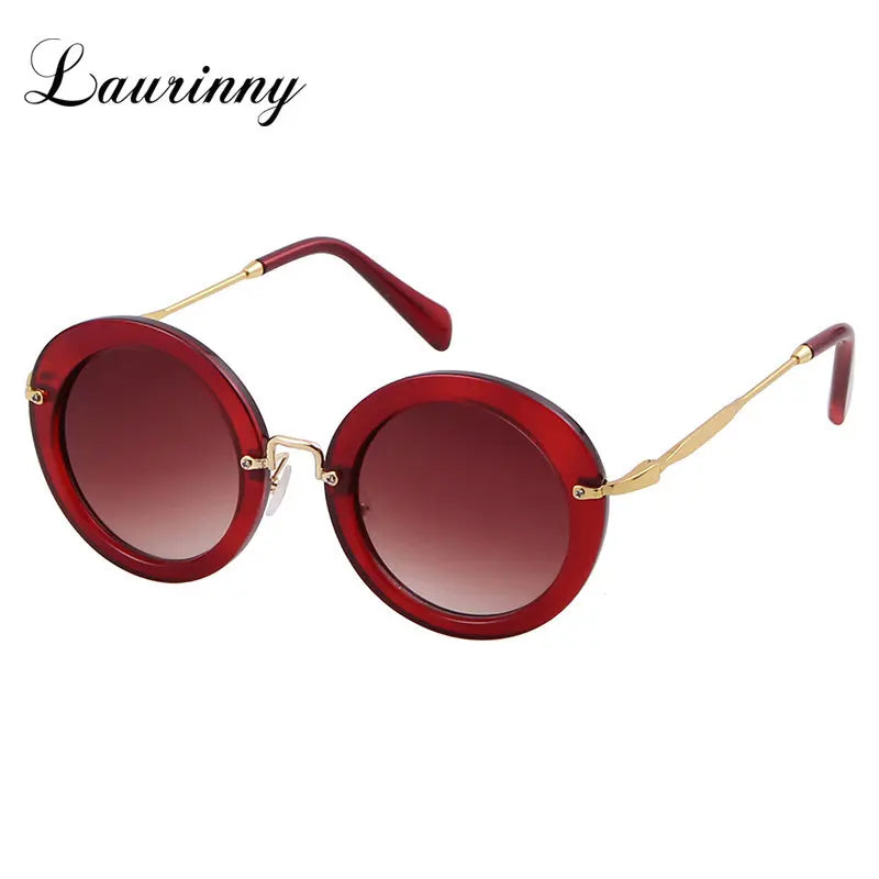 New Retro Round Glasses for Luxury Designer Gradient Lens Fashion Sunglasses HD Lens UV400 Protection