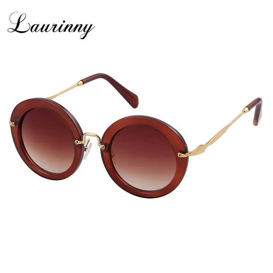 New Retro Round Glasses for Luxury Designer Gradient Lens Fashion Sunglasses HD Lens UV400 Protection