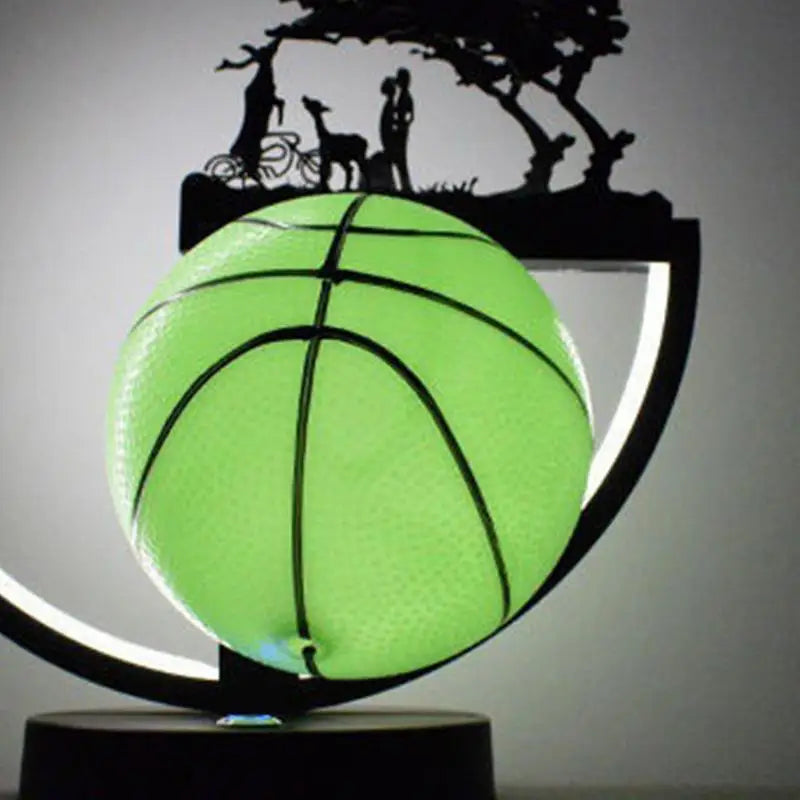 Luminous Basketball Glow In Dark Night Light Basketball Illuminated Reflective Glowing Kids Bouncy Balls For Play Indoor Outdoor