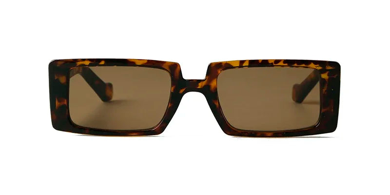 Retro Rectangle Sunglasses Design Fashion Flat Top Sun Glasses Shades