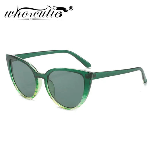 Vintage Green Sunglasses Brand Fashion Sun Glasses Tortoise Oversized Frame Shade Eyewear UV400