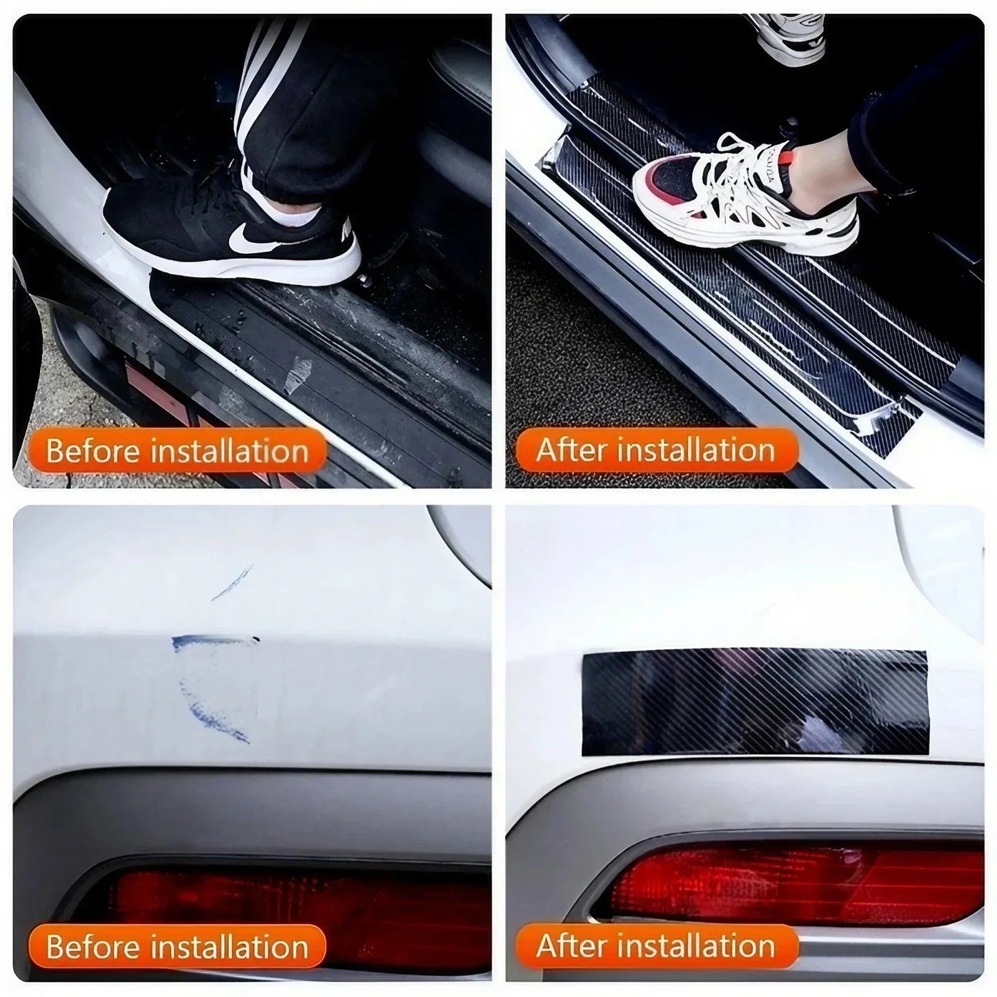 3D Carbon Fiber Film Sticker for Car Window B C Pillar - 3/5/7/10cm * 300cm, Decoration Cover, Automotive Styling