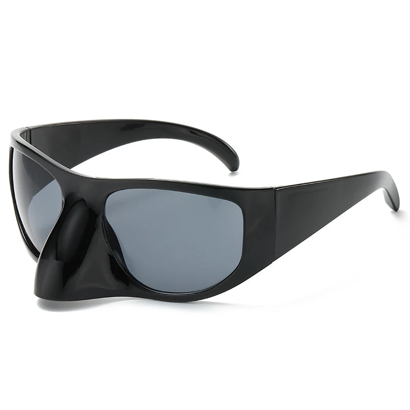 Oversized Luxury Brand Designer Nose Masked Sunglasses