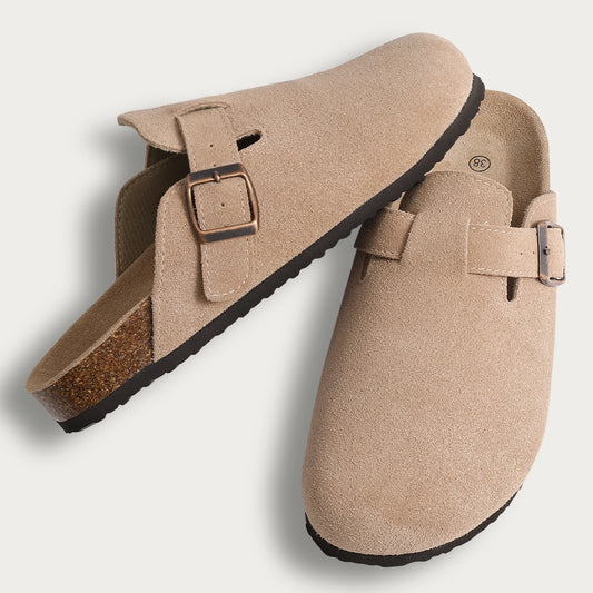 Classic Cork Clogs Slippers Women Men Soft Suede Sandals With Arch Support Trendy Beach Slides Home Men Mules