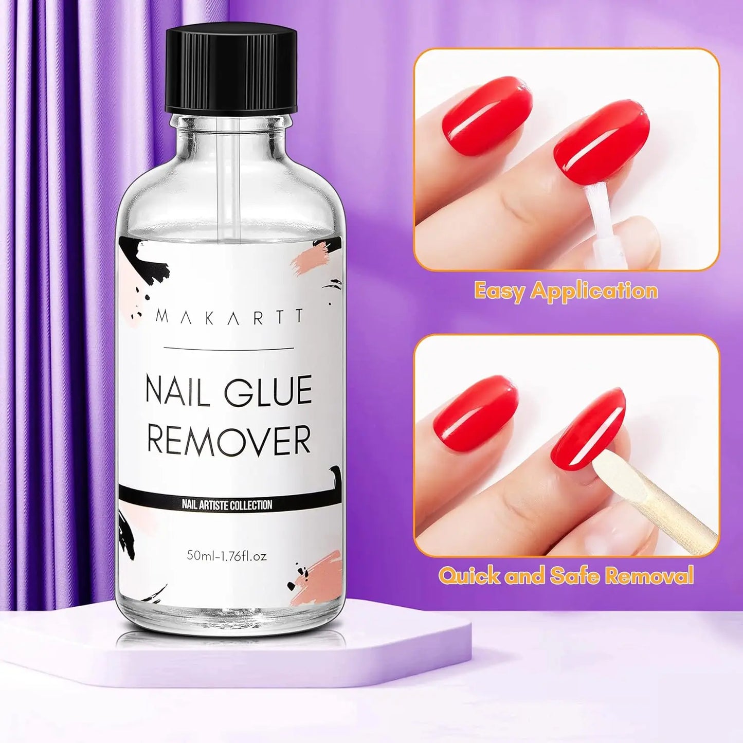 Nail Glue Remover Glue Off for False Nails, Press ON Nails Glue Remover Fake Nail Adhesives Remover Nail Glue