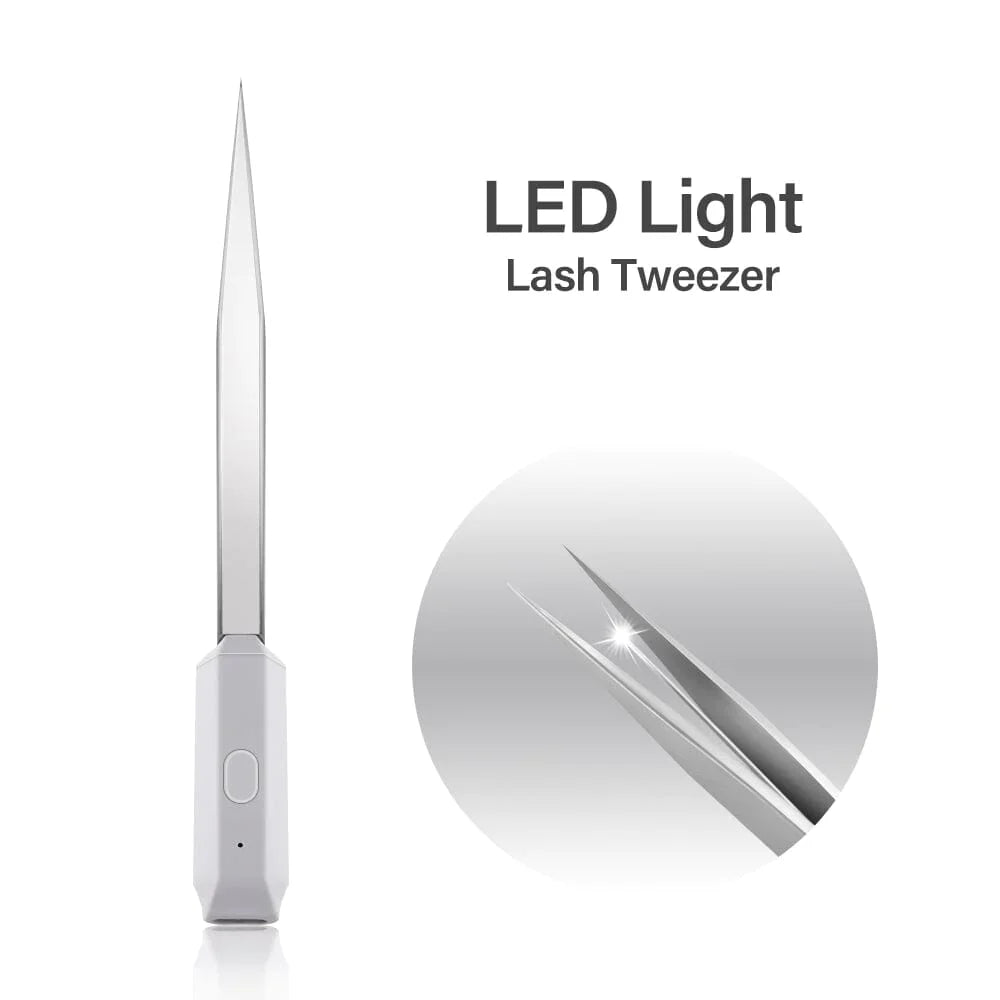 Veyes Inc LED Light Lash Tweezer For Professional Eyelash Extension Veyes lash High Quality Stainless Steel Tweezer Makeup Tool