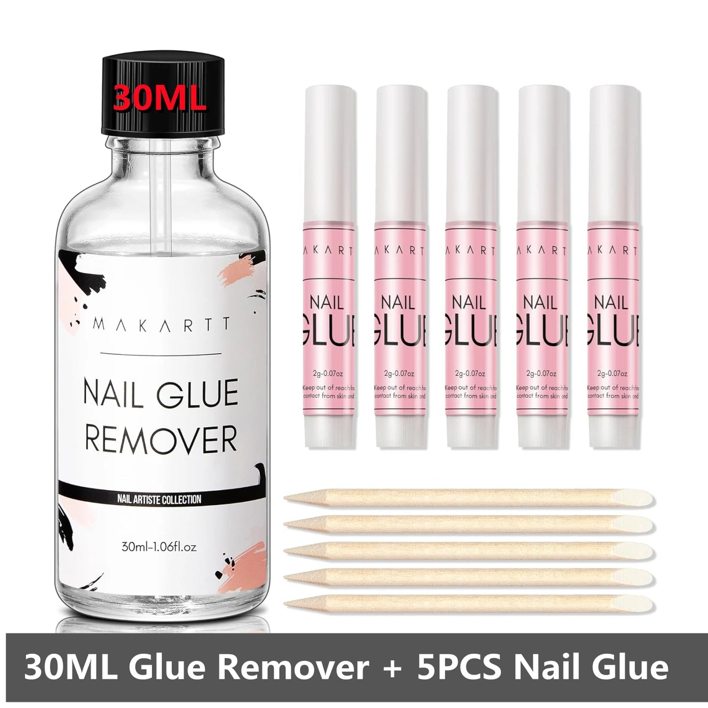 Nail Glue Remover Glue Off for False Nails, Press ON Nails Glue Remover Fake Nail Adhesives Remover Nail Glue