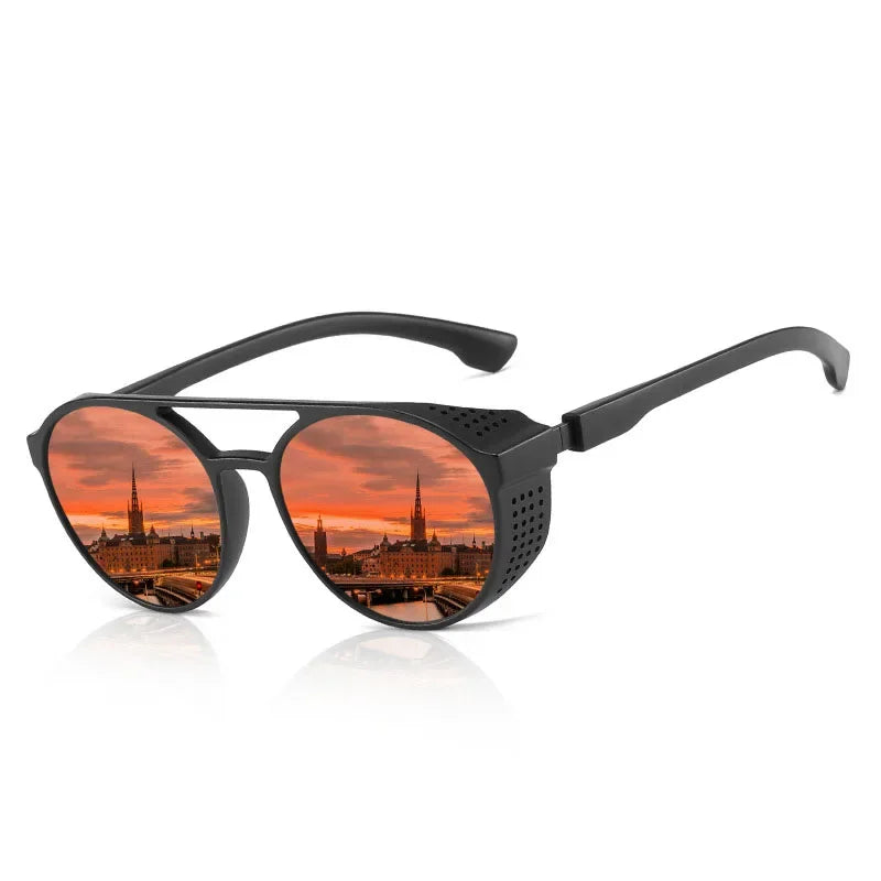 Fashion Round punk Sunglasses Women/Men Vintage Round Sun Glasses High Quality Brand Designer Sunglass UV400