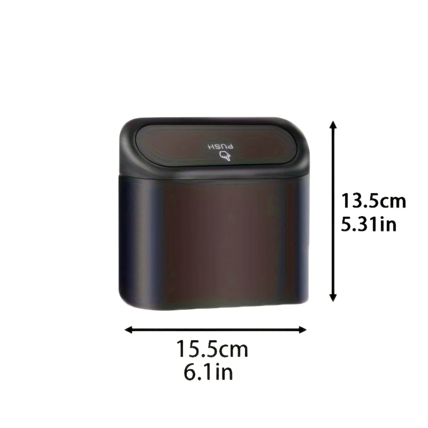 Leak-proof and Compact Mini Car Trash Can with Secure Lid - Complete Auto Accessory Set for Clean and Tidy Vehicles - Includes 2